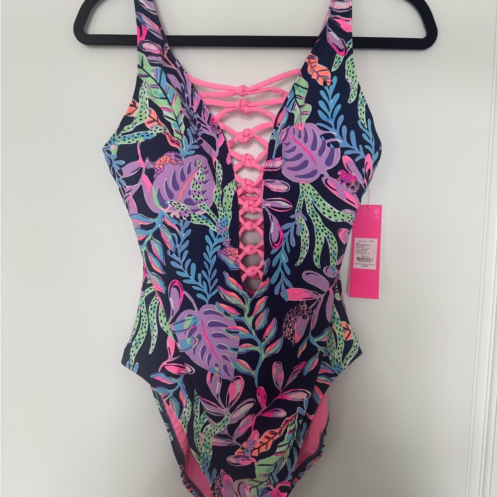 Lilly Pulitzer Lattice One Piece Swimwear NWT